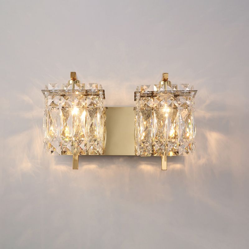 Crystal Squared Wall Lamp Sconce Modern Sconce Light Fixture for Bathroom