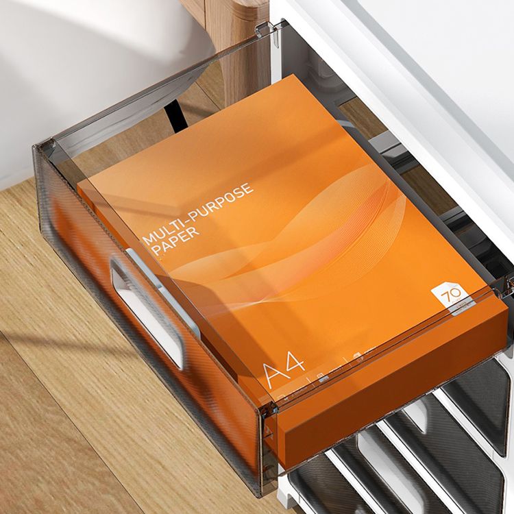 Plastic and Metal Bookshelf, Multi Tiers Contemporary Bookcase for Home Office