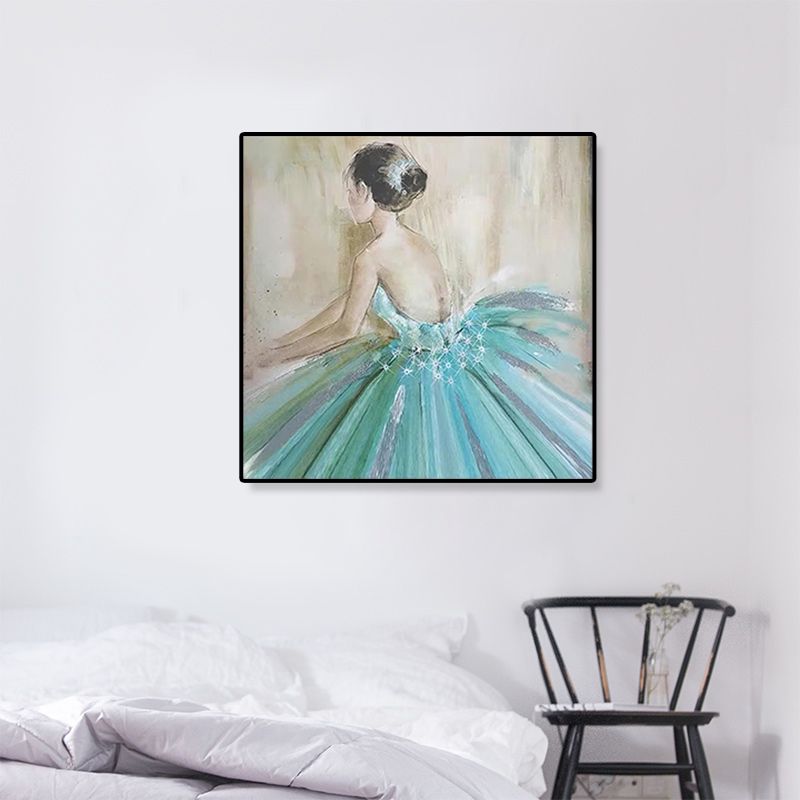 Dancing Maiden Canvas Wall Art for Boys Bedroom in Light Color, Multiple Sizes Available