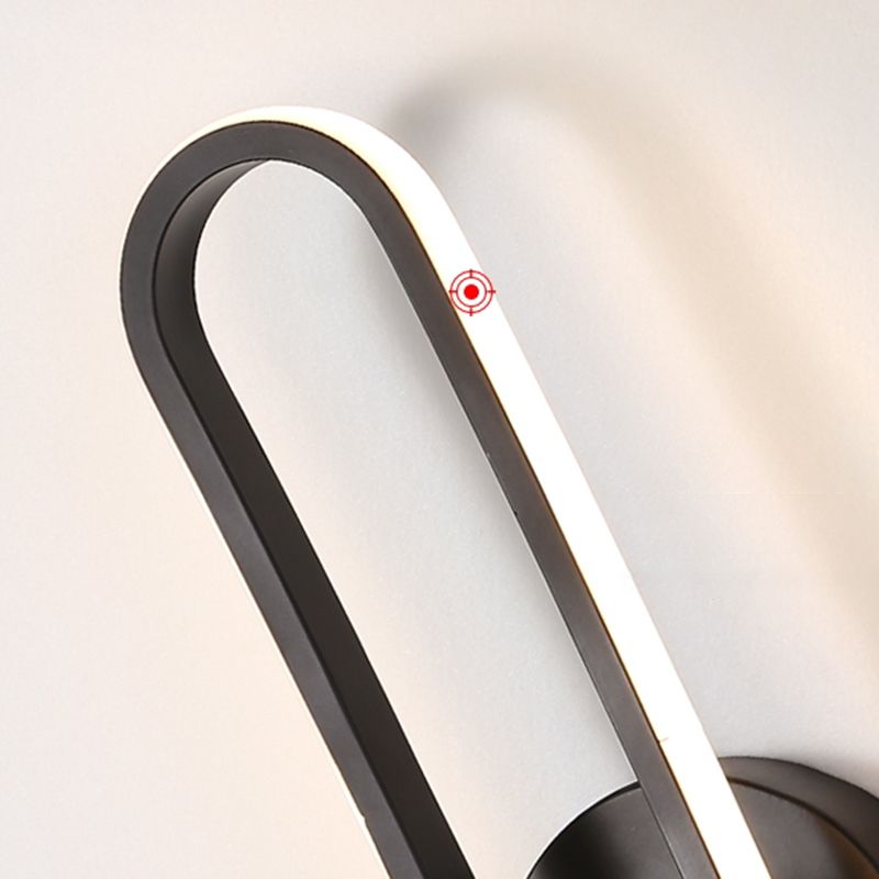 Acrylic Oval LED Wall Sconce in Modern Concise Style Aluminium Rotatable Wall Lamp for Bedroom