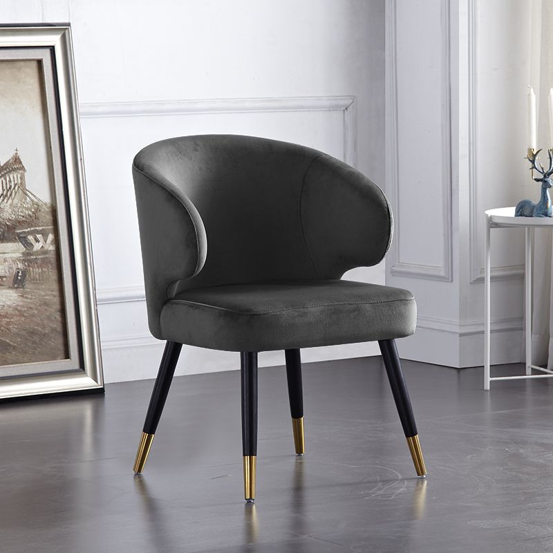 Chaises de salle à manger en velours de style scandinave