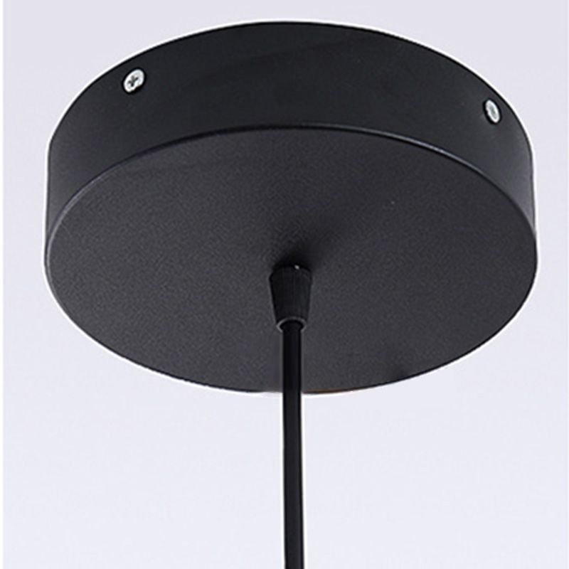Metal Circle Pendant Ceiling Light Minimalist Style LED Black Ceiling Pendant Light