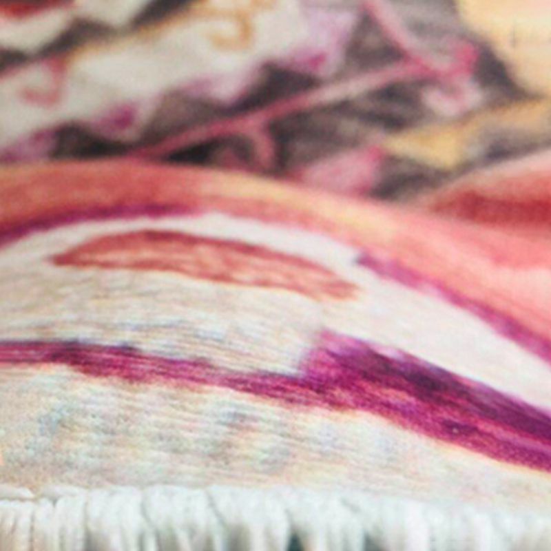 Multicolored Traditional Rug Gorgeous Flower Print Carpet Non-Slip Backing Carpet for Living Room