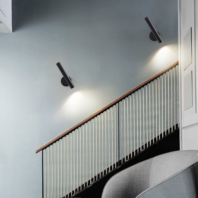 Modern Simple Wall Light Cylinder Shape LED Rotatable Wall Lamp for Living Room