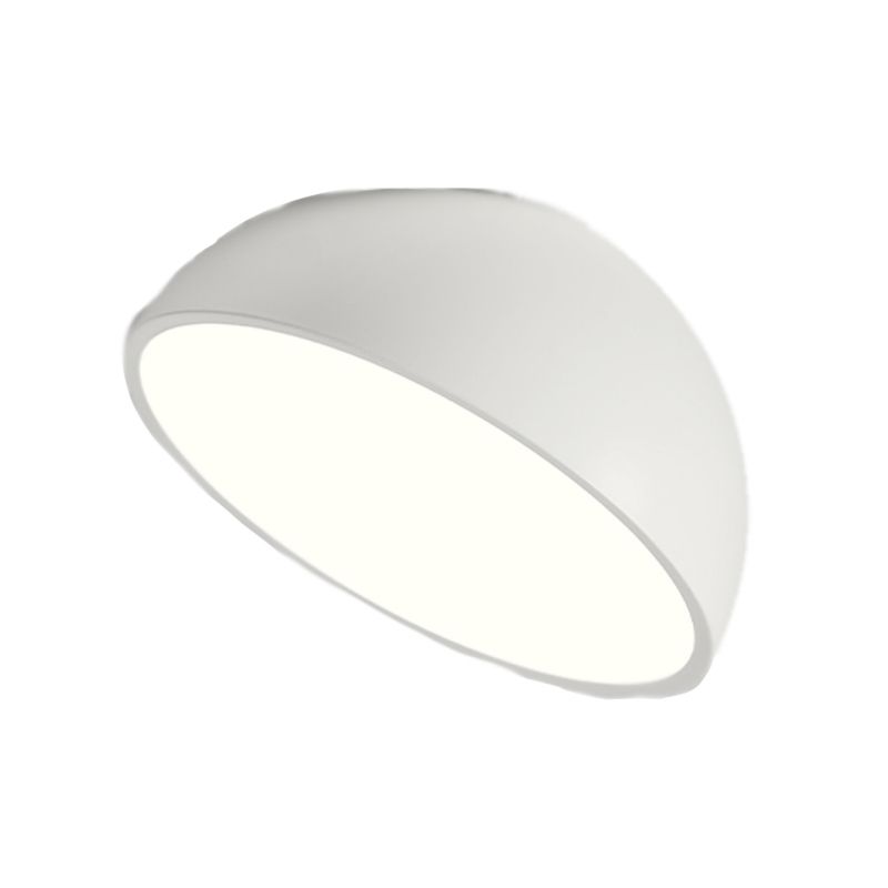 Modern Minimalist LED Flush Mount Iron Hemisphere Sconce Ceiling Light with Acrylic Shade
