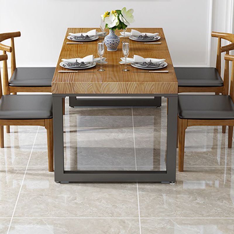 Contemporary Solid Wood Dining Table Rectangle Dining Table for Home Use