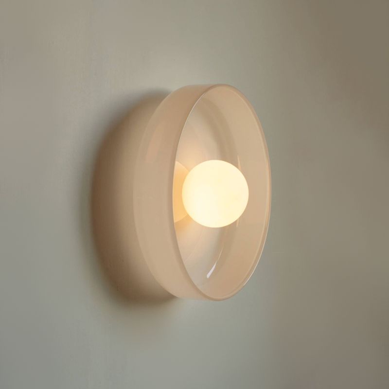 Modern Style Globe Wall Mounted Lamps Glass 1 Light Wall Sconces