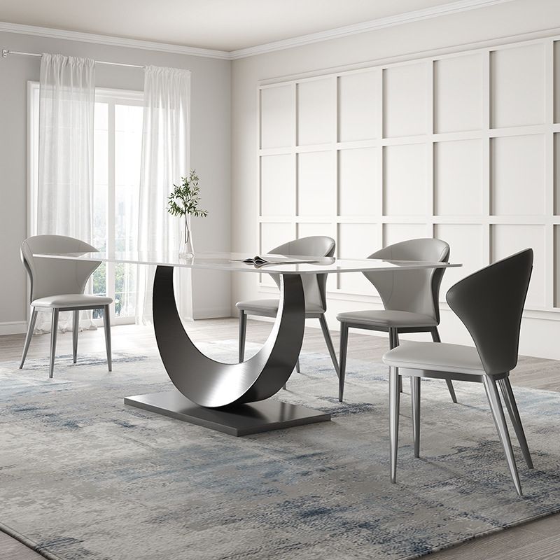 Designer Style Sintered Stone Dining Set Rectangle 1/3/4/5/7 Pieces Dinette Table Set