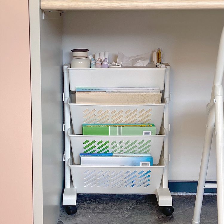 Contemporary Style Closed Back Bookshelf Acrylic Bookcase for Study Room