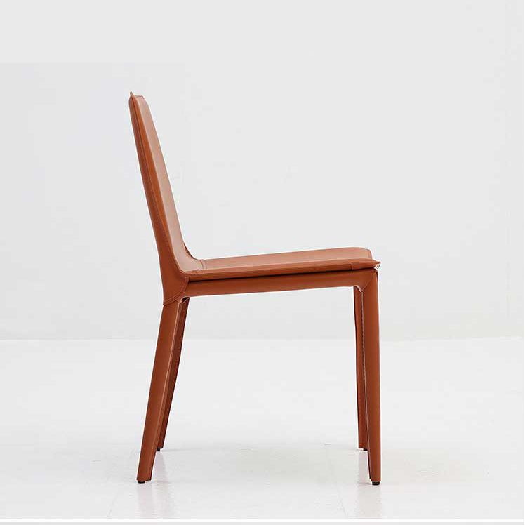 Sillas de comedor de cuero modernas Silla de comedor sin brazos para uso en restaurantes