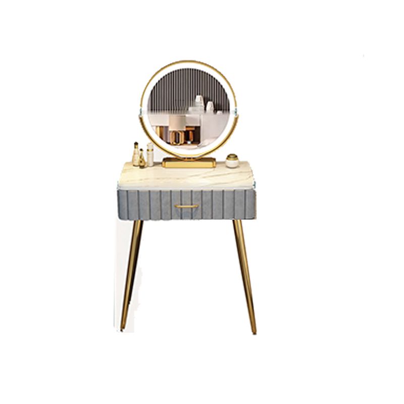Lighted Mirror Makeup Vanity Desk Standing Makeup Vanity Set with Drawer