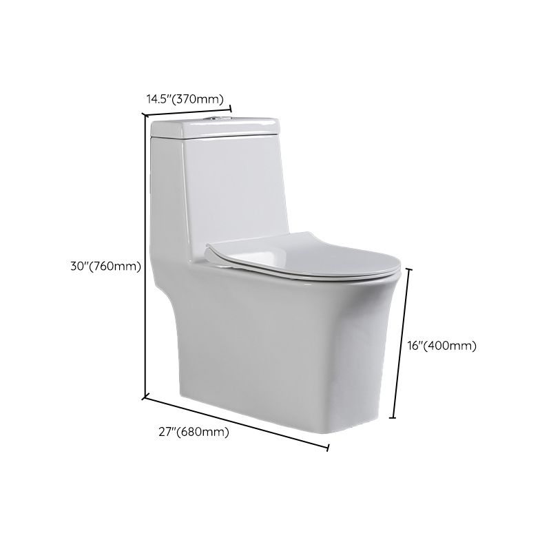 Contemporary One Piece Toilet Floor Mounted Toilet Bowl for Washroom