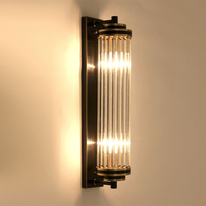 Contemporary Tubular Wall Mounted Lights Glass Flush Mount Wall Sconce for Living Room