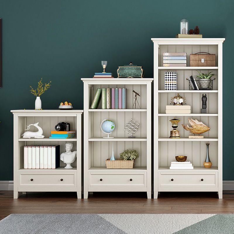 Modern Closed Back Standard Bookshelf Wooden Bookcase with Shelves for Study Room