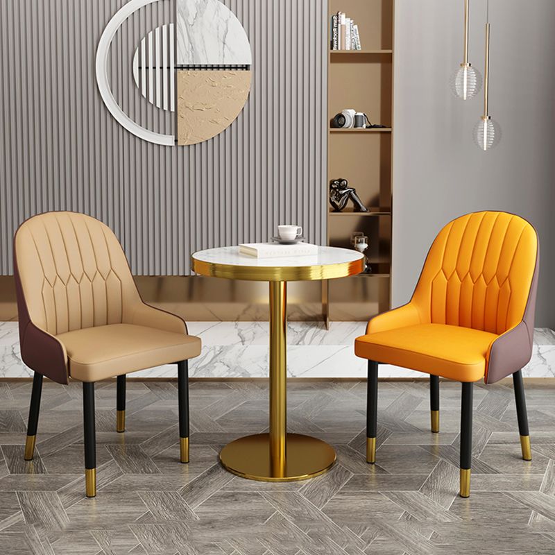 Ensemble de chaises scandinaves en métal, avec bras arrière solide, chaise de cuisine et de salle à manger