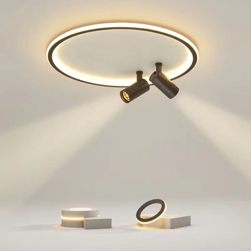 Luces de techo de círculo de luz de techo de metal de estilo minimalista