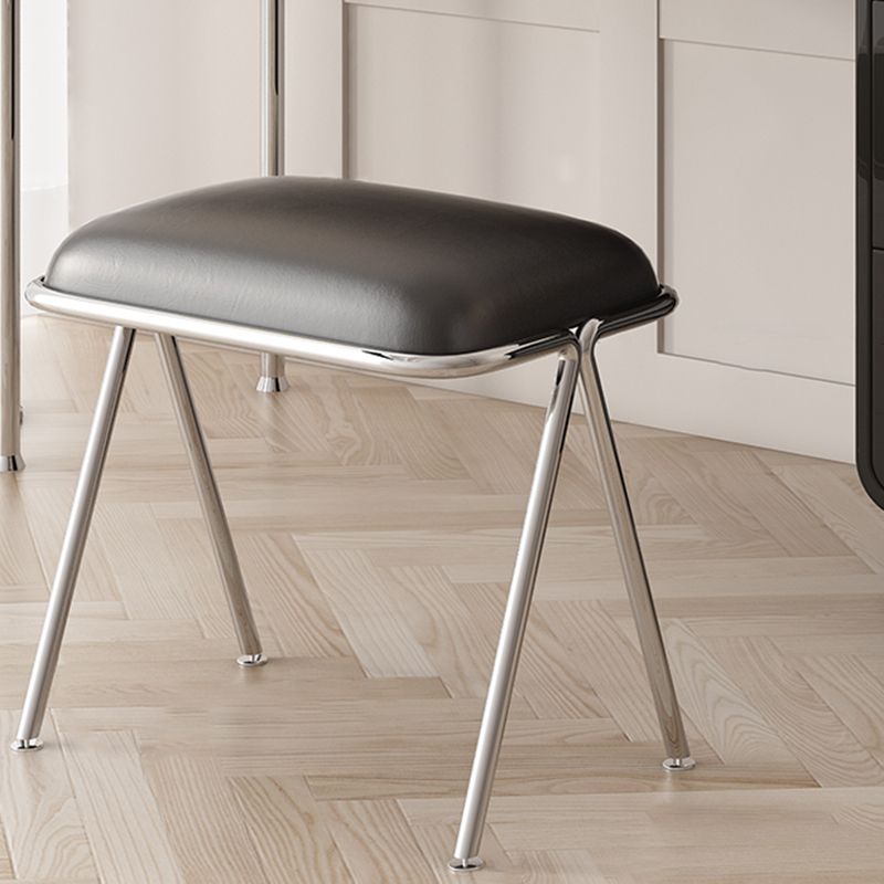 Glam Makeup Vanity Set with Glass Top, Black Vanity Dressing Table Set