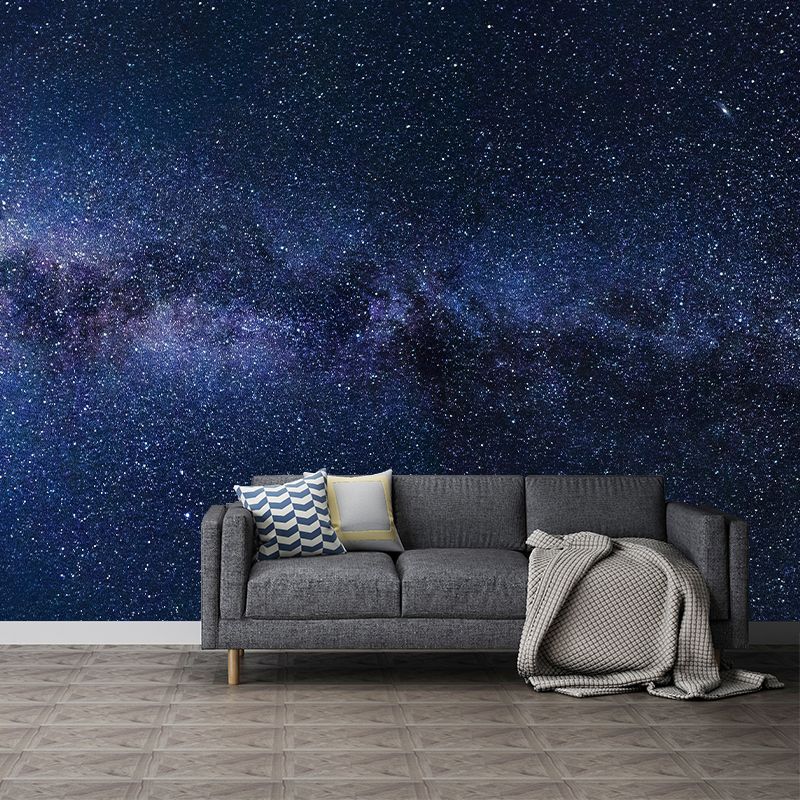 Astronomy Big Dark Mural Illustration Contemporary Milky Way Wall Covering