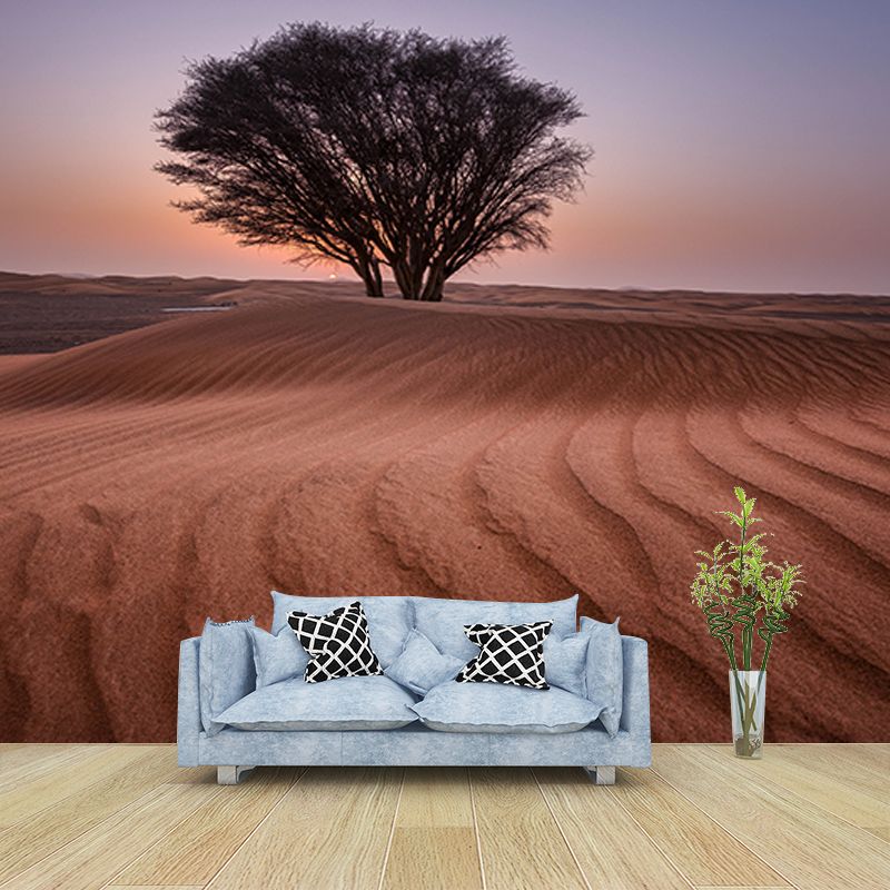 Environment Friendly Resistant Mural Wallpaper Desert Sleeping Room Wall Mural