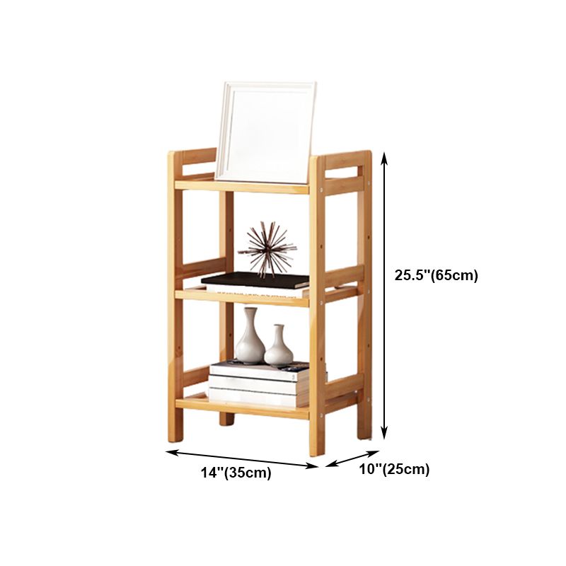 Etagere Bookcase Bamboo Open Back Shelf Bookcase for Study Room