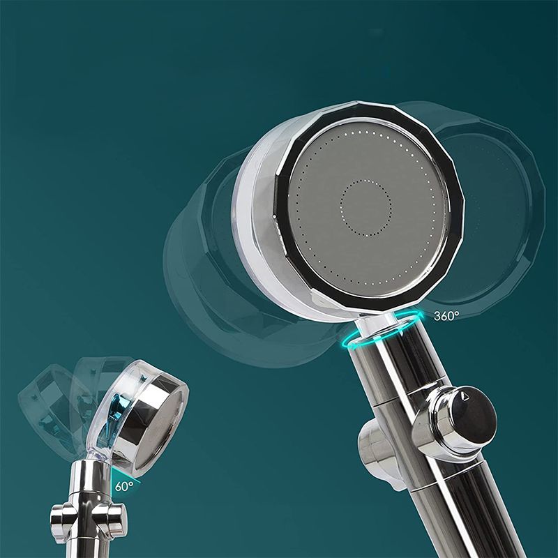 Handheld Shower Head Adjustable Water Flow Wall-Mount Hand Shower