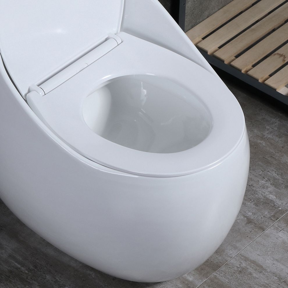 Modern Seat Included One Piece Toilet Round Floor Mounted Toilet Bowl for Washroom