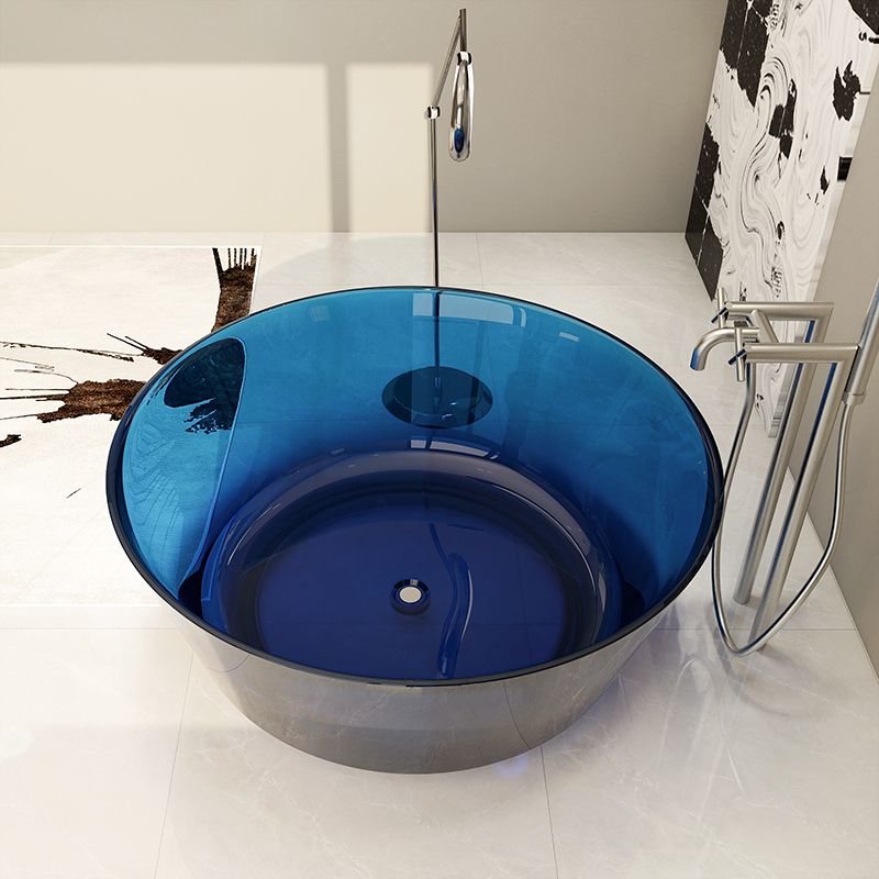 Modern Soaking Bathtub Antique Finish Round Freestanding Bath Tub