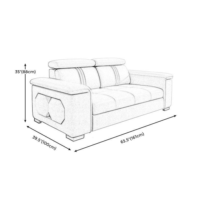 Silve Faux Leather High Back Pillow Top Arm Sofa/Sectional with Stain-Resistant