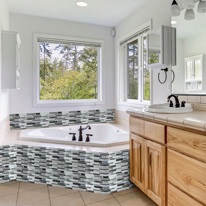 Farmhouse Brick Mosaic Tiles Wallpapers Pastel Color Easy Peel off Wall Art for Home