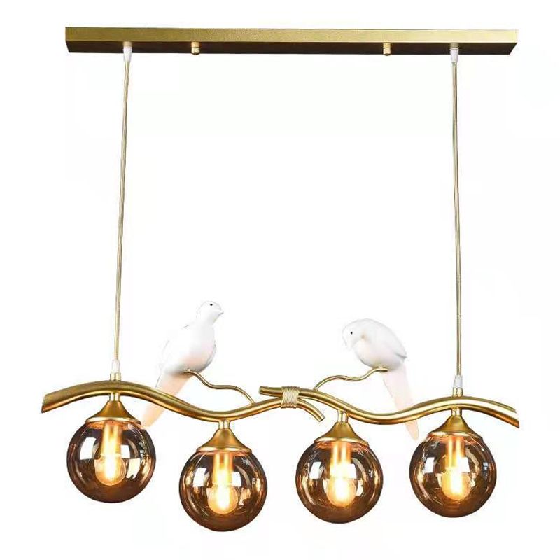Modern Dining Pendant Light Glass Shade Hanging Light Fixture for Dining Room