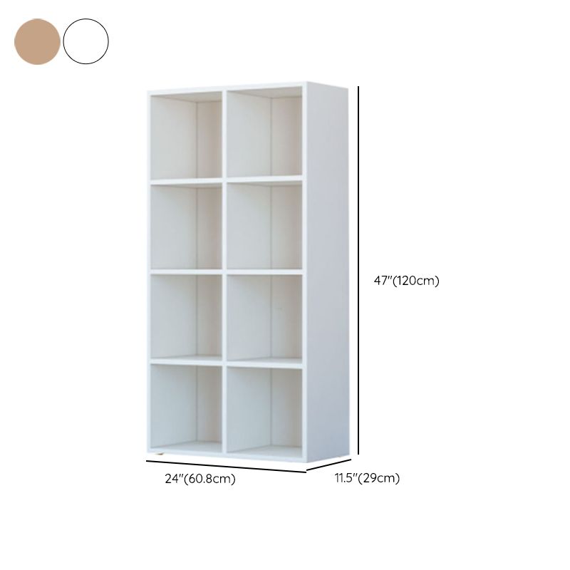 Closed Back Standard Bookcase Contemporary Engineered Wood Bookshelf