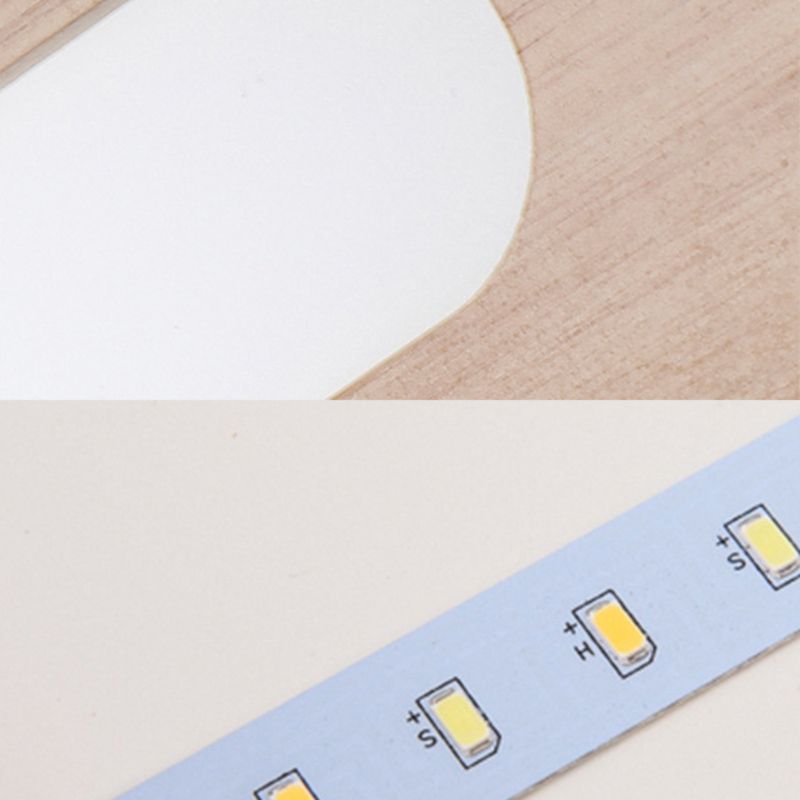 Log kleur LED -wand sconce in moderne beknopte stijl houten rechthoekige wandlamp met acrylschaduw