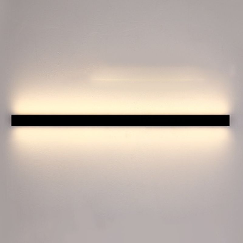 Estilo moderno Luces de apliques de pared lineal Metal 1 Ideas de iluminación de pared de luz