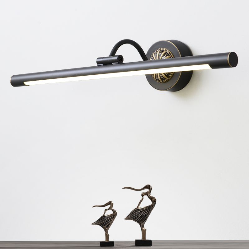 Linear Metal Wall Sconce Modern Style 1-Light Mirror Wall Mount Light