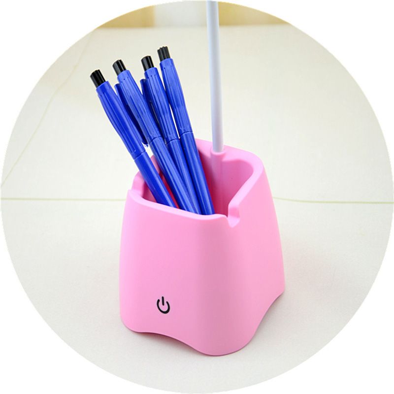Eye-protection Mini LED Table Lamp Macaroon Style Colorful Desk Light with Pen Holder Design