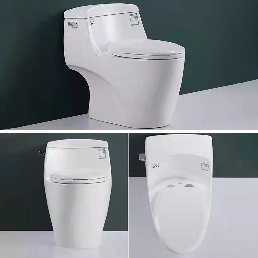 Modern Ceramic Siphon Jet Toilet Bowl Floor Mount Flush Toilet with Toilet Seat