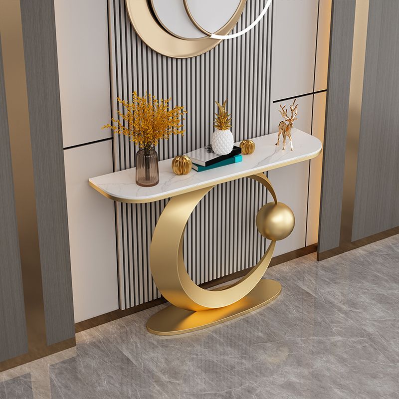 Contemporary Console Accent Table Half Moon Console Sofa Table