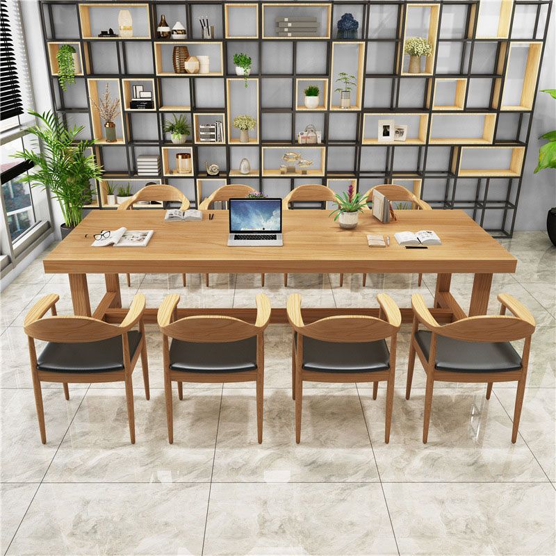 Solid Wood Meeting Desk 30-inch Height Rectangular Desk for Office