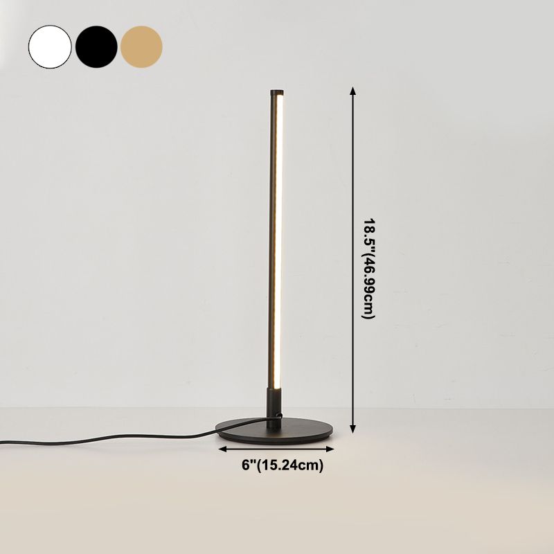 Modern 1-Light Table Lamp Linear Eye Protection Table Light for Dormitory