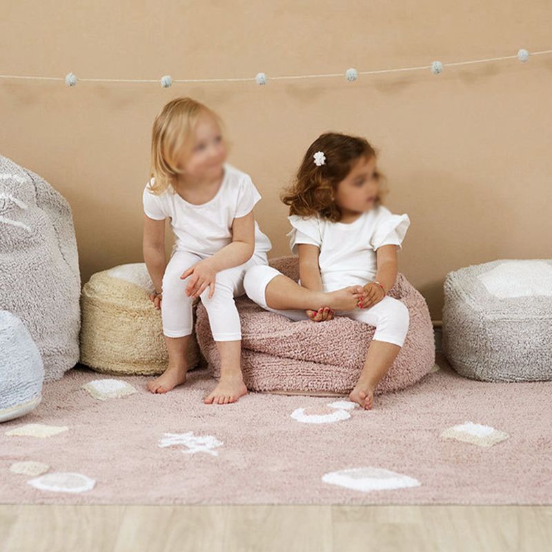 Soft Animals Area Rug Khaki Kids Indoor Rug Polyester Non-Split Backing Carpet for Bedroom