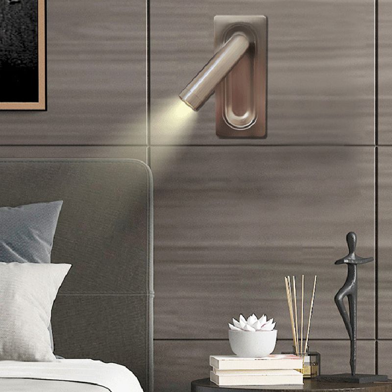 Single Modern Polished Finish Wall Mounted Sconce Metal LED Wall Light