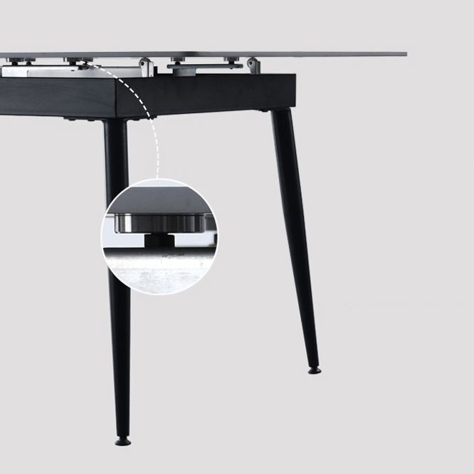 Kitchen Modern Sintered Stone Top Dinette Set with Removable Leaf Dining Room Furniture