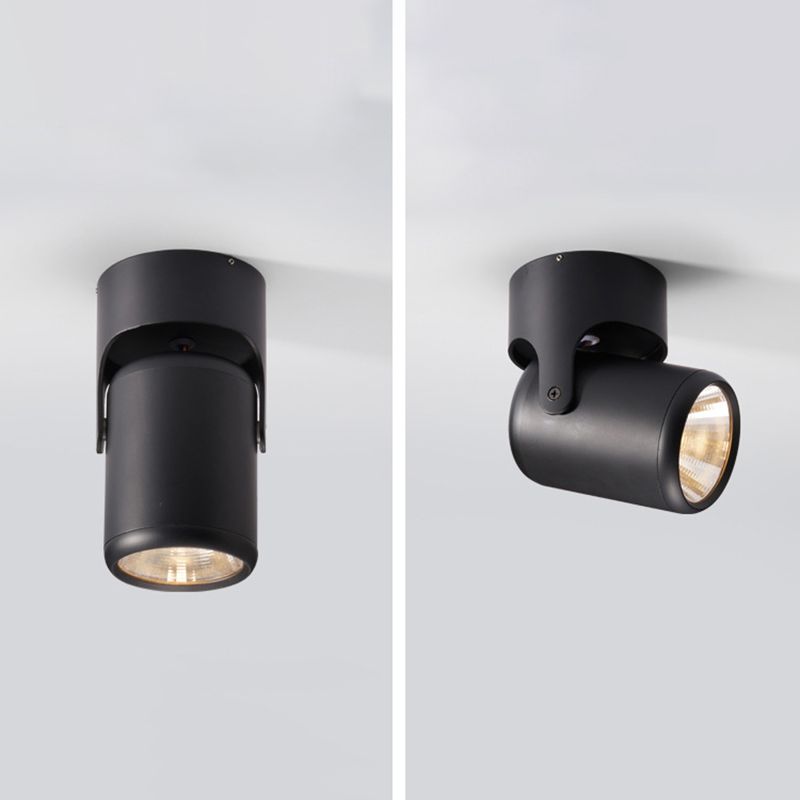 Lampe de plafond LED de simplicité moderne, cylindrique en aluminium pour vestiaire