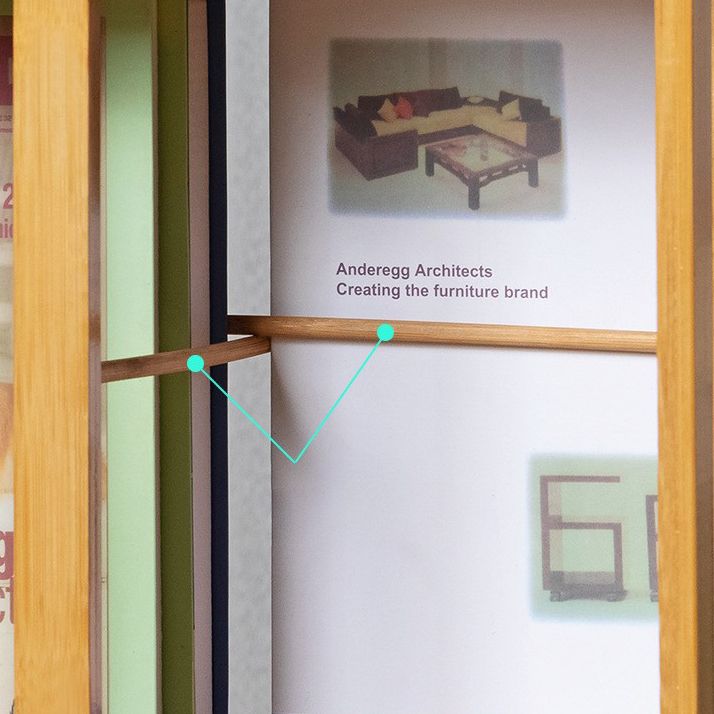 Rotatable Storage Bookshelf Modern Geometric Closed Back Bookcase