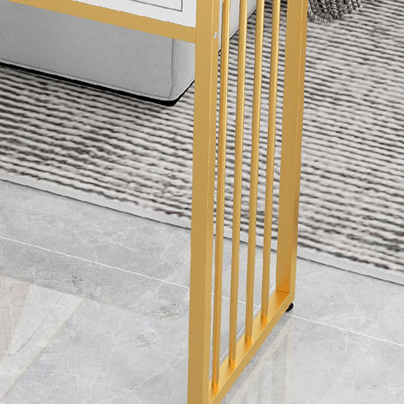 Glam Style Wood Rectangle Bar Height Pub Table for Living Room