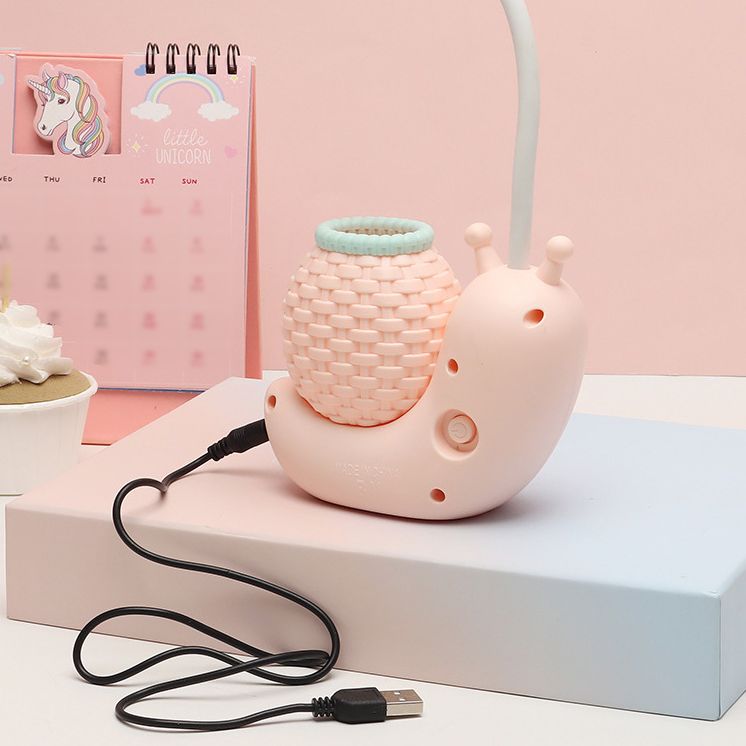 Macaroon Snail en forme de mini lampe de table ABS ABS PLANT CRÉATIVE LED LETTANDE DE LED POUR CHAMBRE