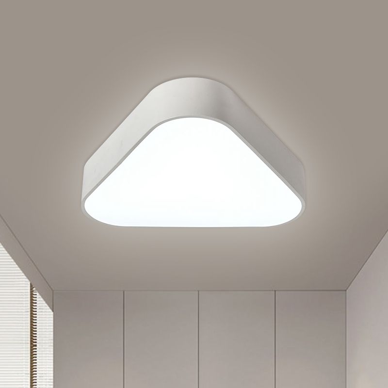 Triangular Acrylic Flush Mount Light Kids White/Yellow/Purple LED Close to Ceiling Lighting Fixture