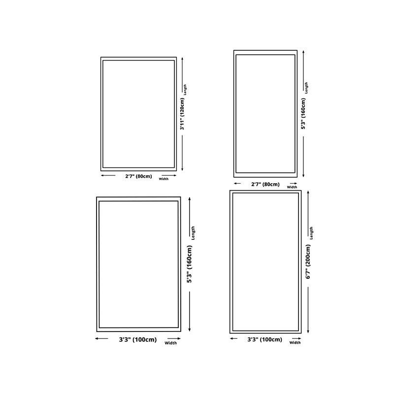 Rectangle Shape Abstract Pattern Rug Living Room Polyester Washable Area Rug