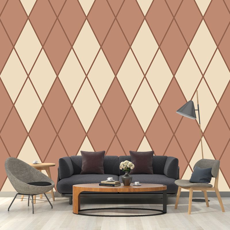 Illustration Stain Resistant Wallpaper Geometry Living Room Wall Mural