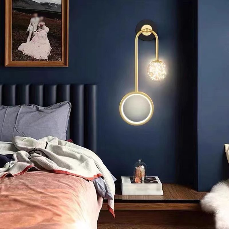 Geometry Shape Metal Wall Lighting Ideas Modern Style Wall Light Fixtures